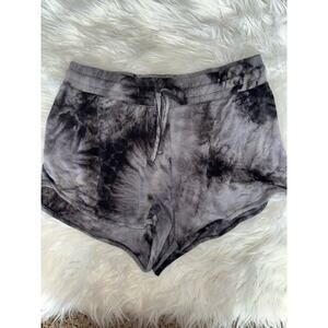 Danskin women's sz. M gray tie dye rayon/spandex blend shorts. Comfortable, soft
